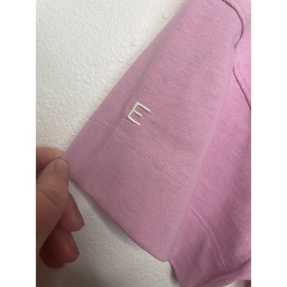 Everlane Medium The Organic Cotton Polo Mini Shirt Dress Purple Short Sleeve New - Picture 14 of 15